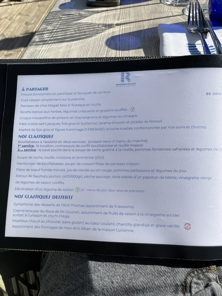 Menu_Le Restaurant du C.A.M par Virginie et Sylvain Robert_Marseille_image_4