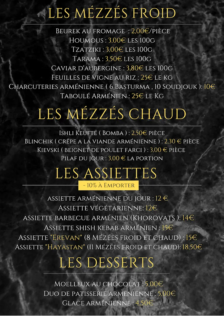 Menu_O' Bistro d'Arménie_Marseille_immagine_2