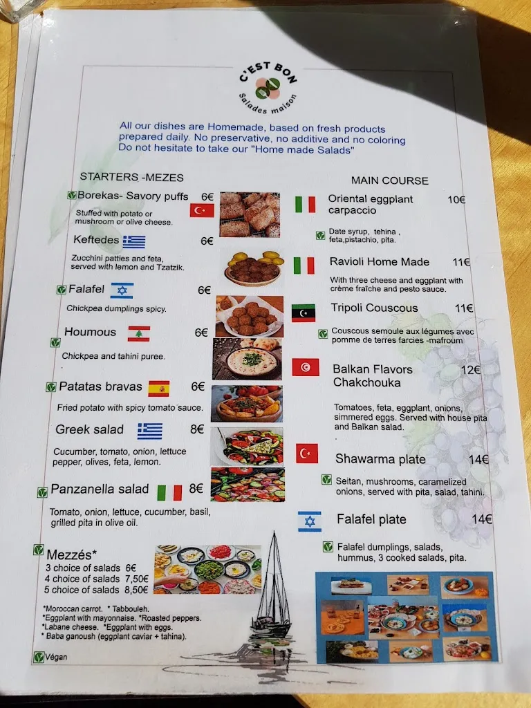 Menu_C’est Bon - Restaurant Grec Méditerranéen Végétarien_Marseille_immagine_2