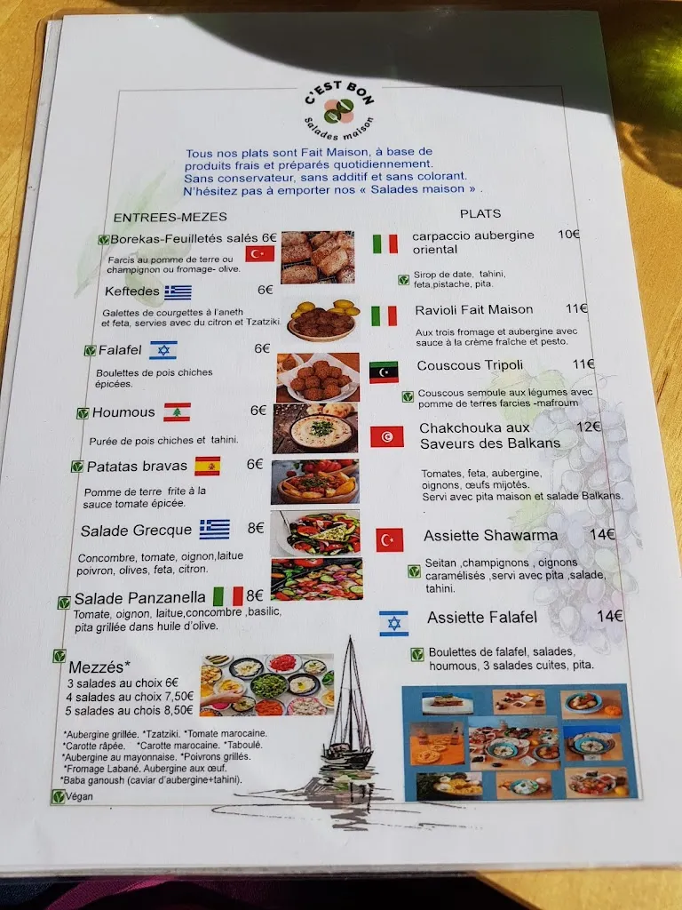 Menu_C’est Bon - Restaurant Grec Méditerranéen Végétarien_Marseille_immagine_3
