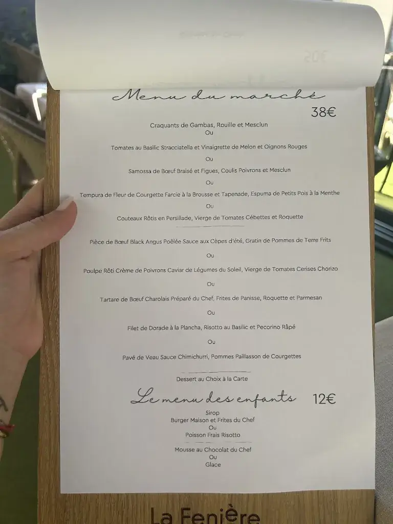 Menu_Restaurant La Fenière_Bouilladisse_image_2