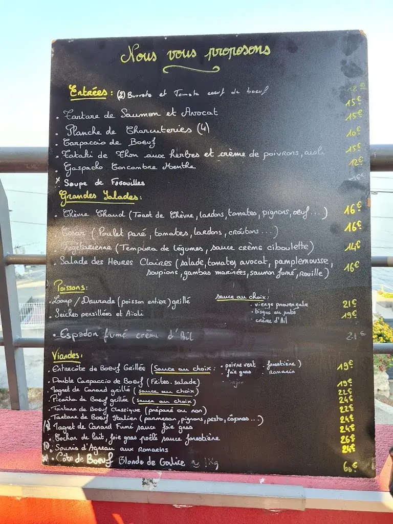 Menu_Restaurant Les Heures Claires_Istres_image_1