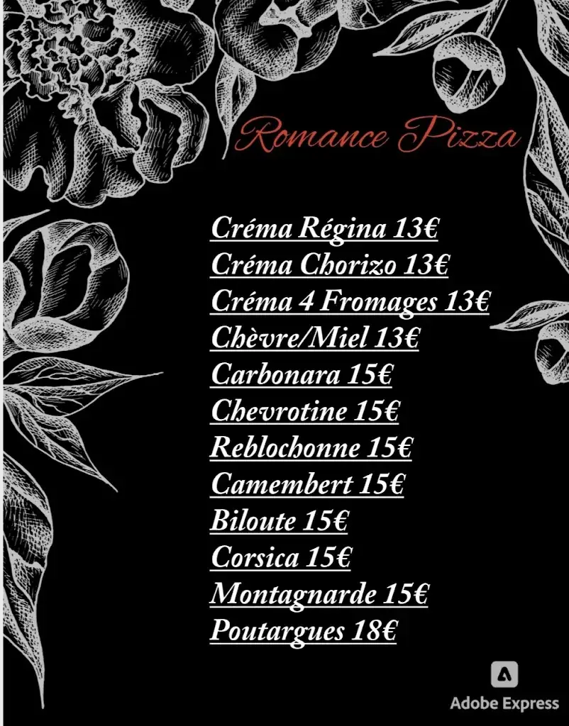 Menu_Romance Pizza_Istres_image_2