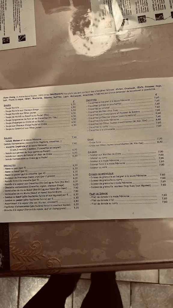 Menu_Restaurant Vietnamien de Xuan Huong_Istres_image_2