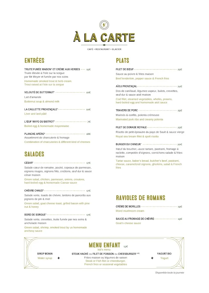 Menu_Au Chineur l'Isle sur la Sorgue_L'Isle-sur-la-Sorgue_image_1