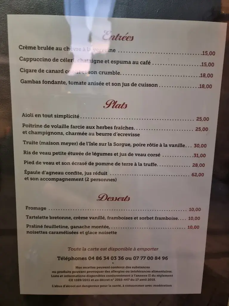 Menu_Restaurant La Libellule_L'Isle-sur-la-Sorgue_image_3