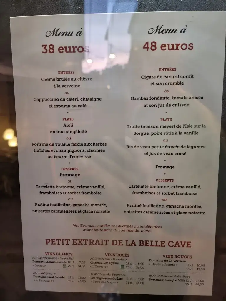 Menu_Restaurant La Libellule_L'Isle-sur-la-Sorgue_image_4