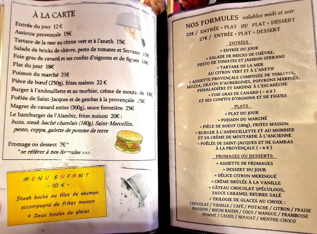 Menu_Restaurant l'Alambic_L'Isle-sur-la-Sorgue_image_2