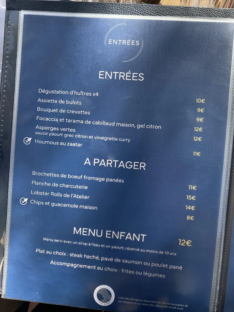 Menu_L’Atelier Terre & Mer_L'Isle-sur-la-Sorgue_image_3