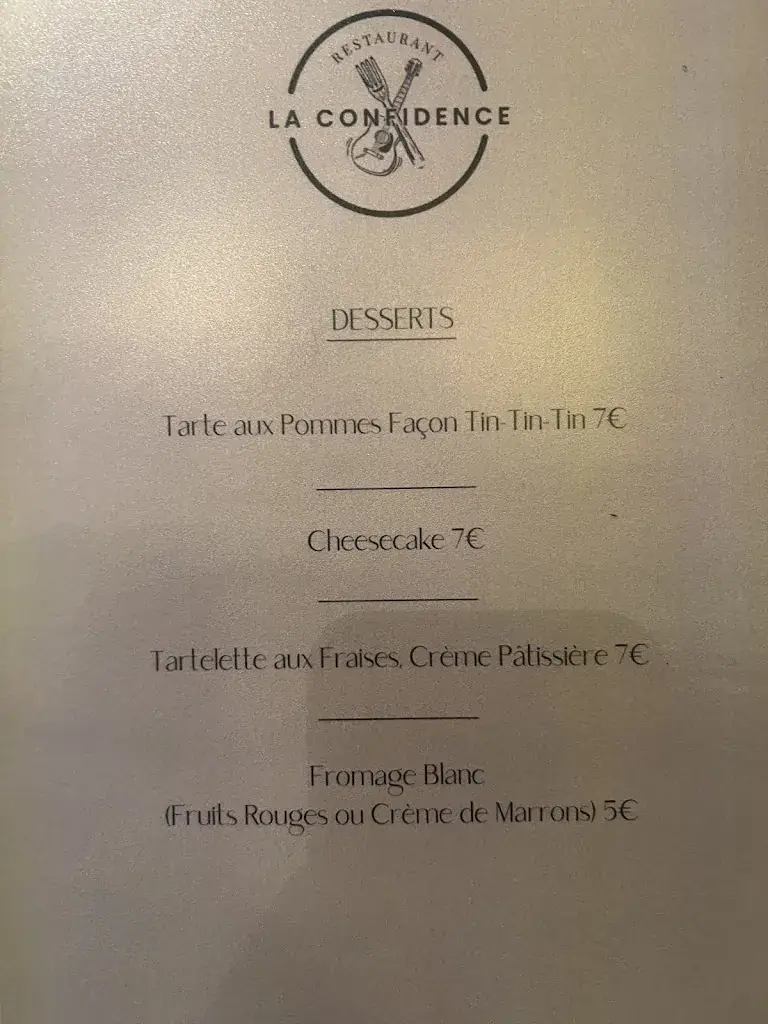 Menu_Restaurant La Confidence_L'Isle-sur-la-Sorgue_image_3