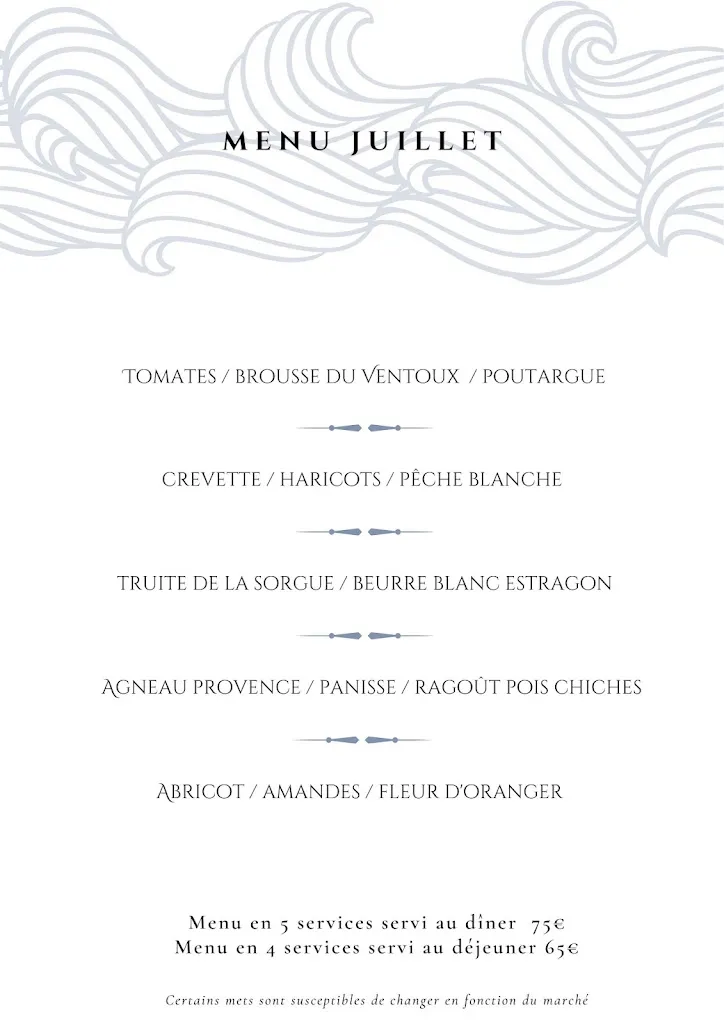 Menu_Restaurant La Prévôté_L'Isle-sur-la-Sorgue_image_1