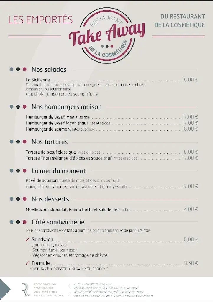 Menu_Restaurant de la cosmétique_Marseille_image_1