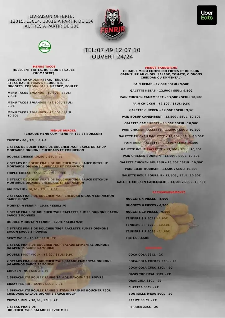 Menu_L'Antre de Fenrir_Marseille_image_1