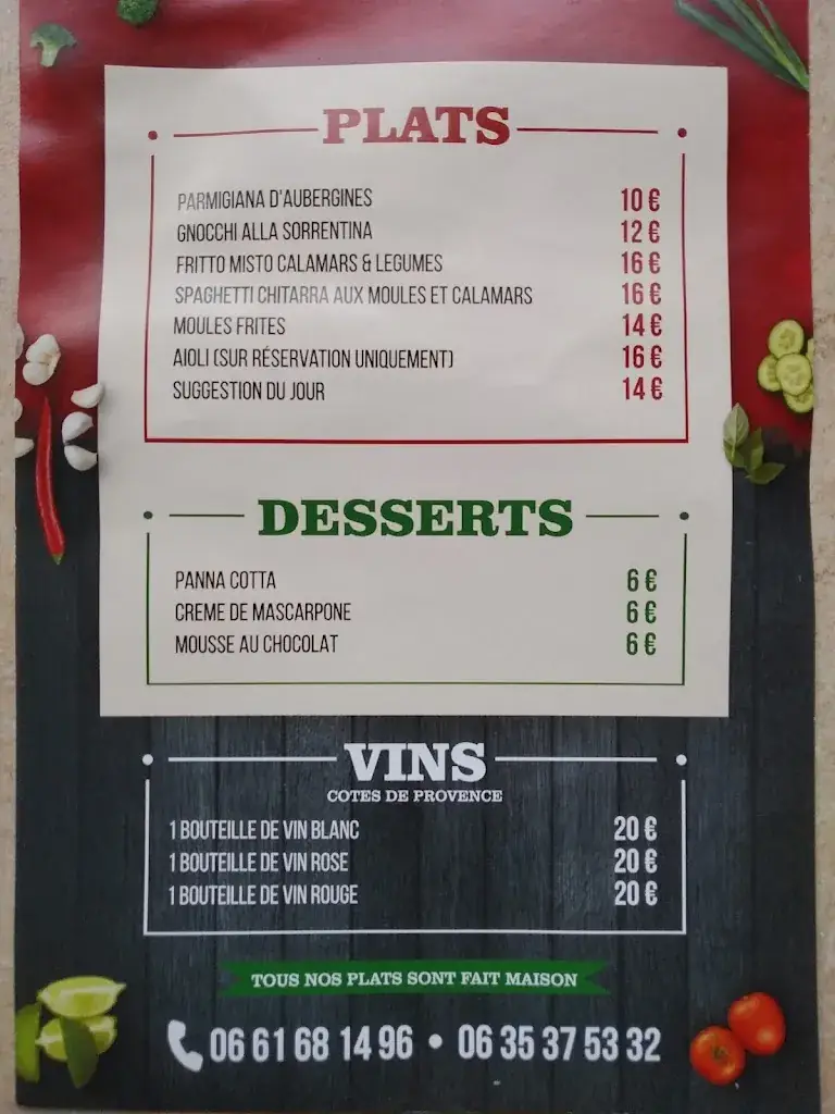 Menu_La Buona Cucina_Croix-Valmer_image_1