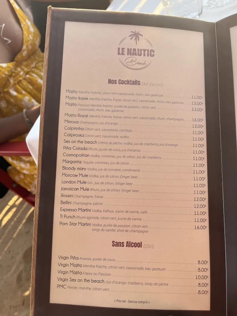 Menu_Le Nautic Beach - restaurant & plage privée_Croix-Valmer_image_2
