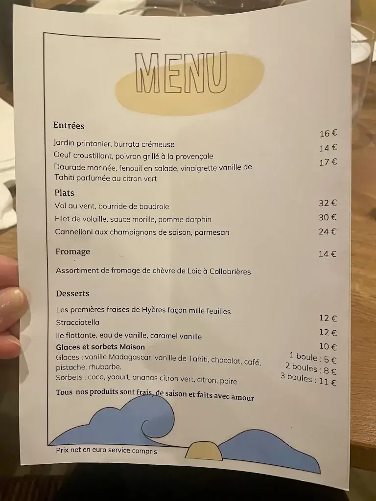 Menu_Restaurant Les Saisonniers_Croix-Valmer_image_1