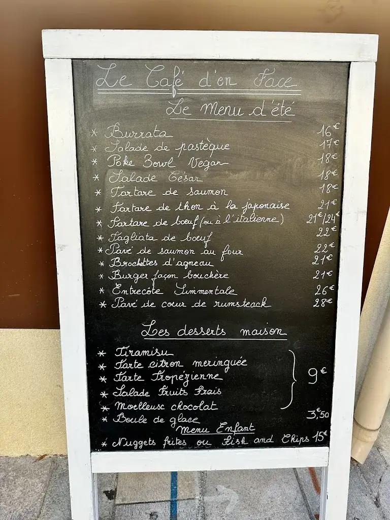 Menu_Le café d en face_Croix-Valmer_image_1