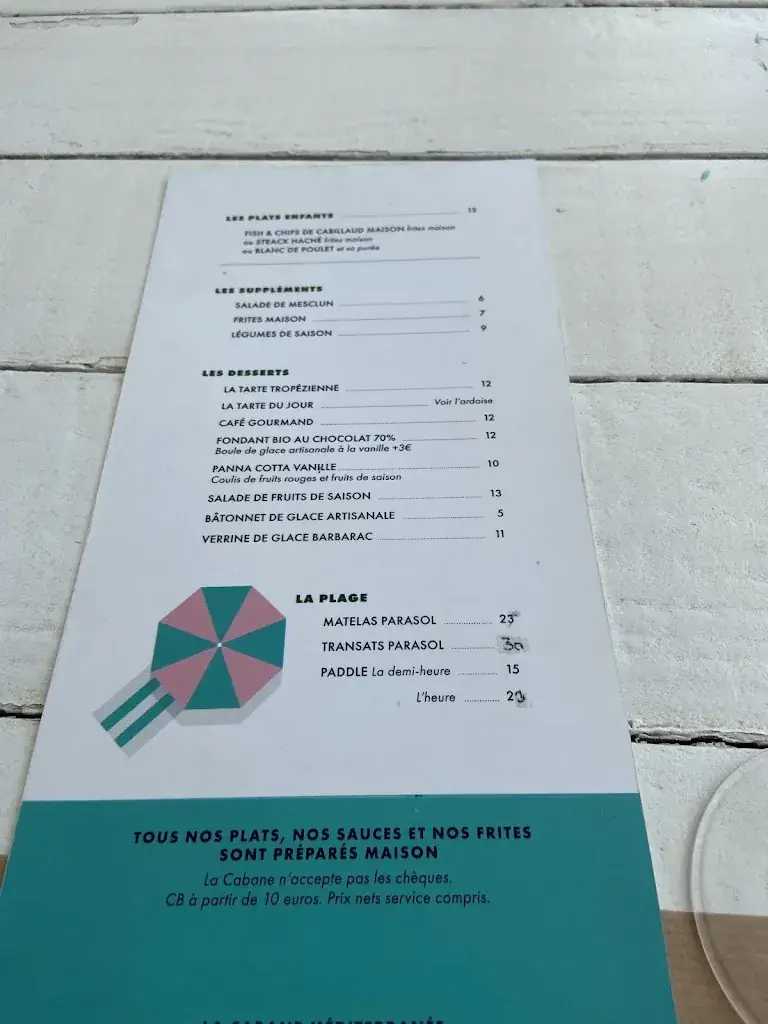 Menu_La Cabane Méditerranée_Croix-Valmer_image_4