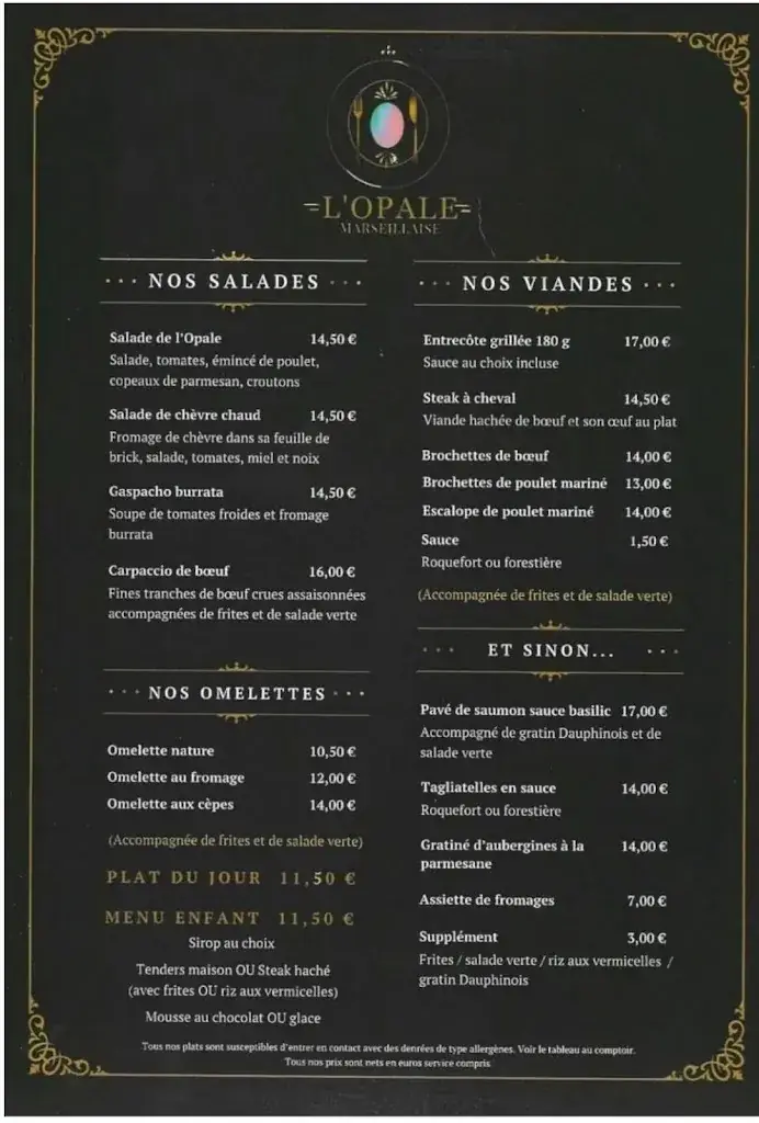 Menu_L' opale marseillaise_Marseille_image_1