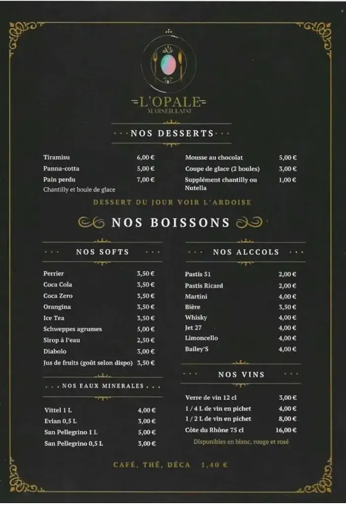 Menu_L' opale marseillaise_Marseille_image_2