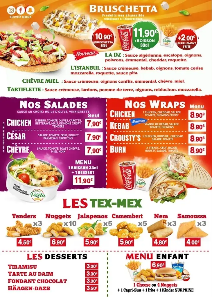 Menu_BILLY PASTA MARSEILLE_Marseille_image_1