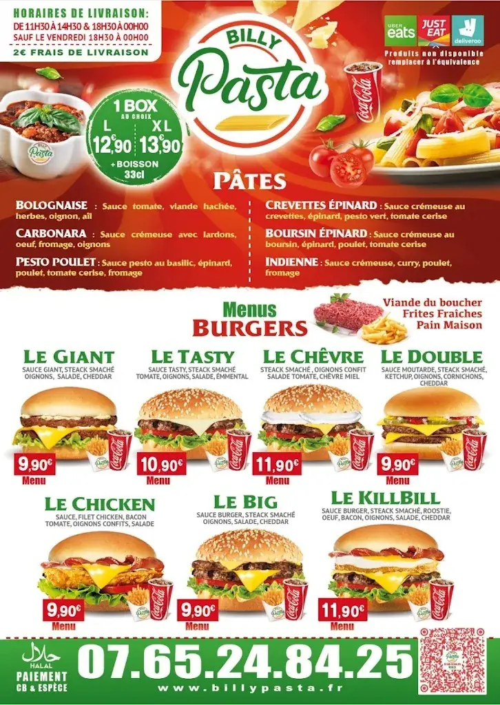 Menu_BILLY PASTA MARSEILLE_Marseille_image_2