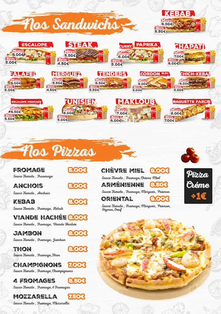 Menu_Snack Tunisien du sud Couscous Sur Place, Emporter, Tacos, Burger hallal a Marseille_Marseille_immagine_1