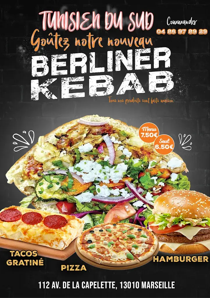 Menu_Snack Tunisien du sud Couscous Sur Place, Emporter, Tacos, Burger hallal a Marseille_Marseille_immagine_4