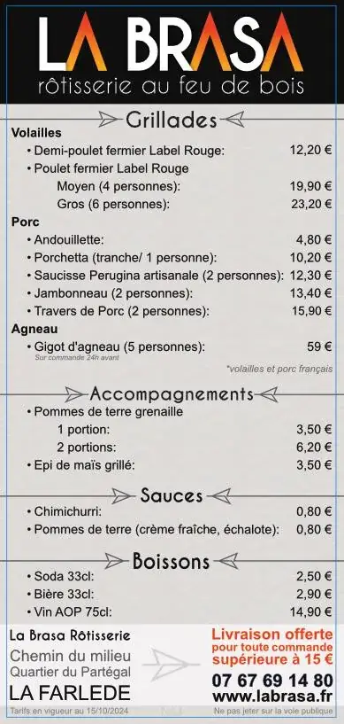 Menu_La Brasa Rôtisserie_Farlède_image_1