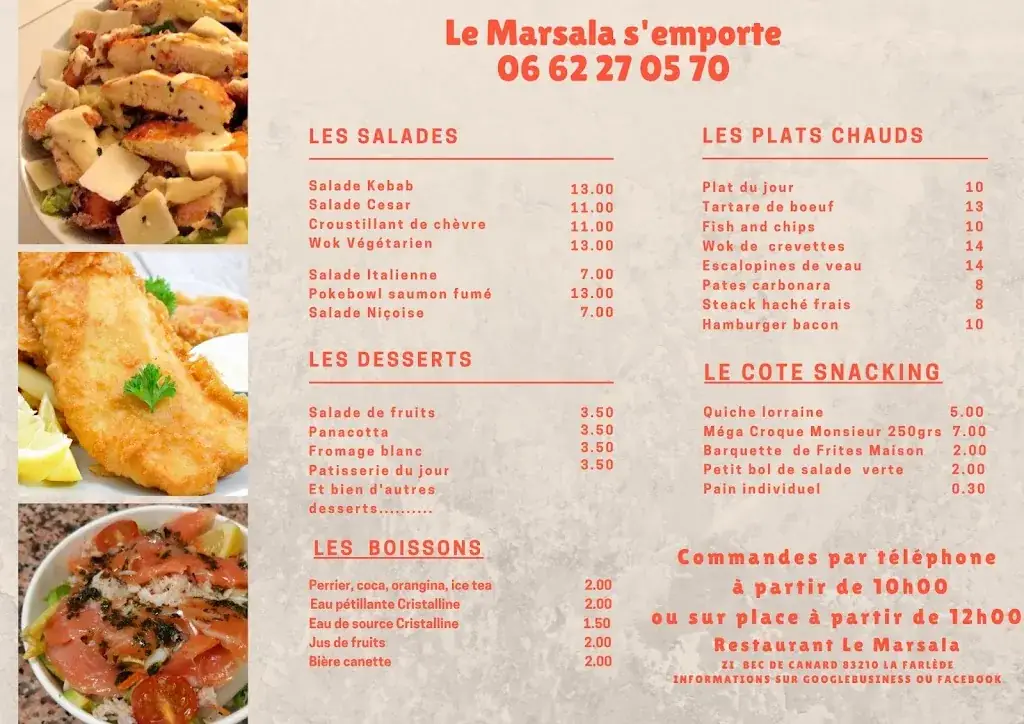 Menu_Restaurant Le Marsala_Farlède_image_1