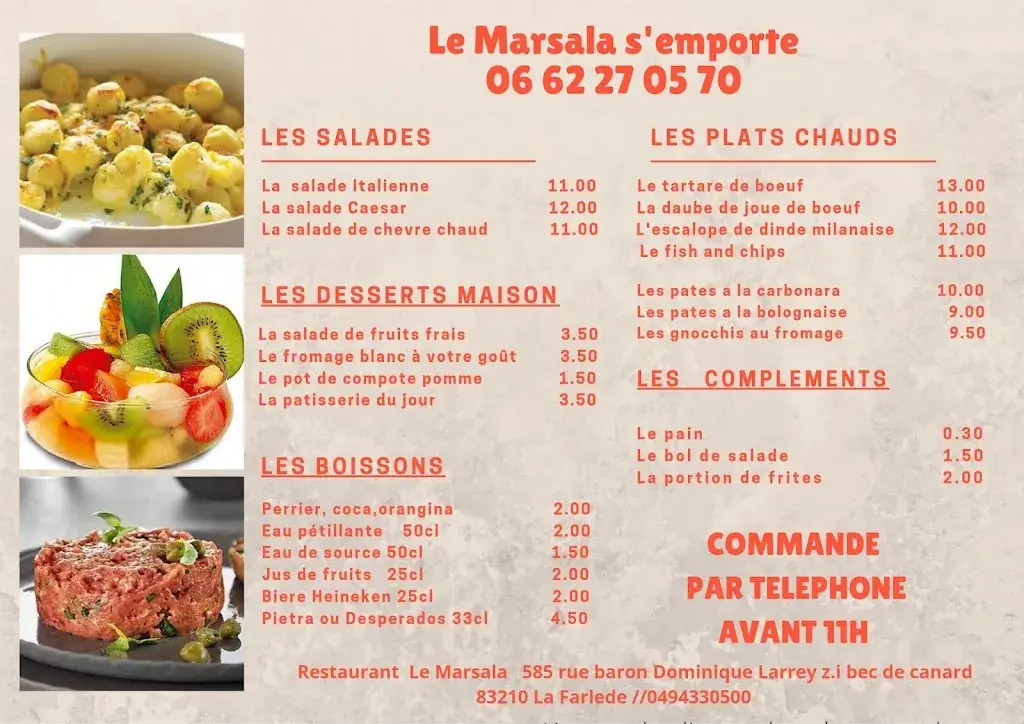 Menu_Restaurant Le Marsala_Farlède_image_2