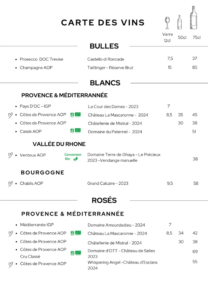 Menu_Le Romarin - Restaurant provençal contemporain - Cuisine maison - Viandes de bœuf premium_Colle-sur-Loup_image_1