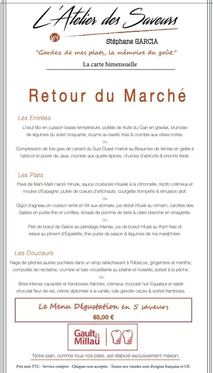 Menu_L'Atelier Des Saveurs by Stéphane GARCIA - La Colle sur Loup _Colle-sur-Loup_image_3