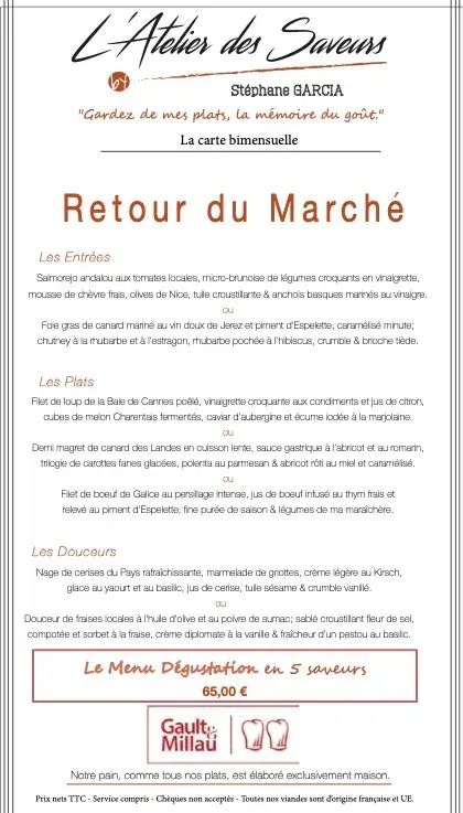 Menu_L'Atelier Des Saveurs by Stéphane GARCIA - La Colle sur Loup _Colle-sur-Loup_image_4