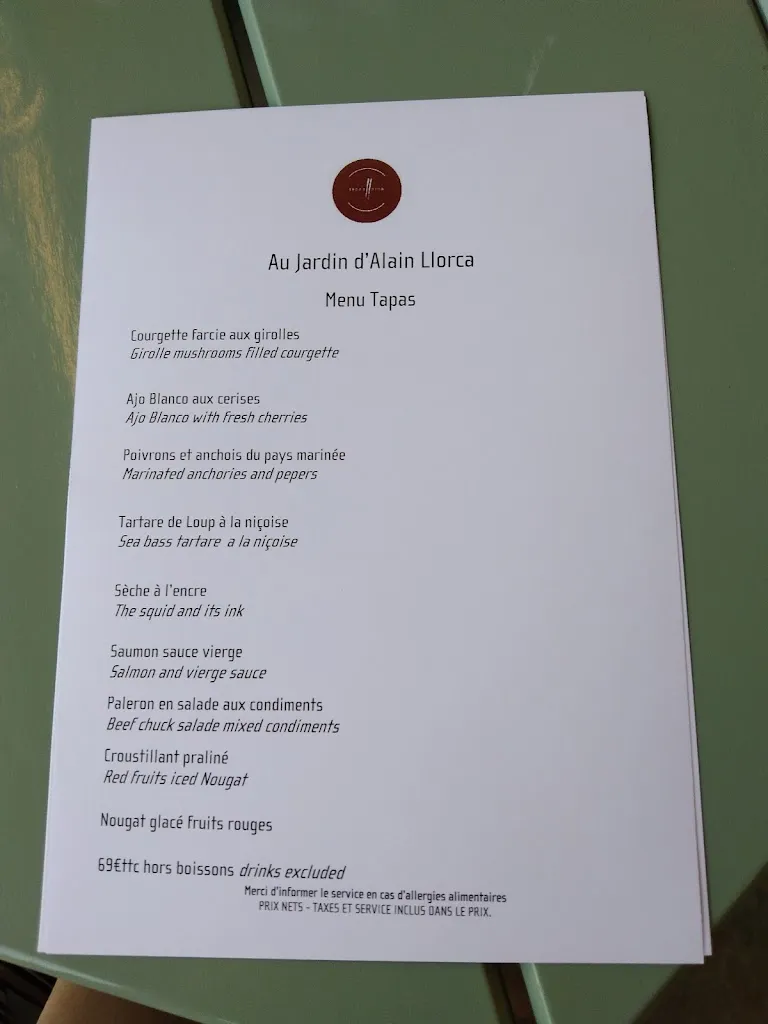 Menu_Restaurant @ Alain llorca_Colle-sur-Loup_imagen_3