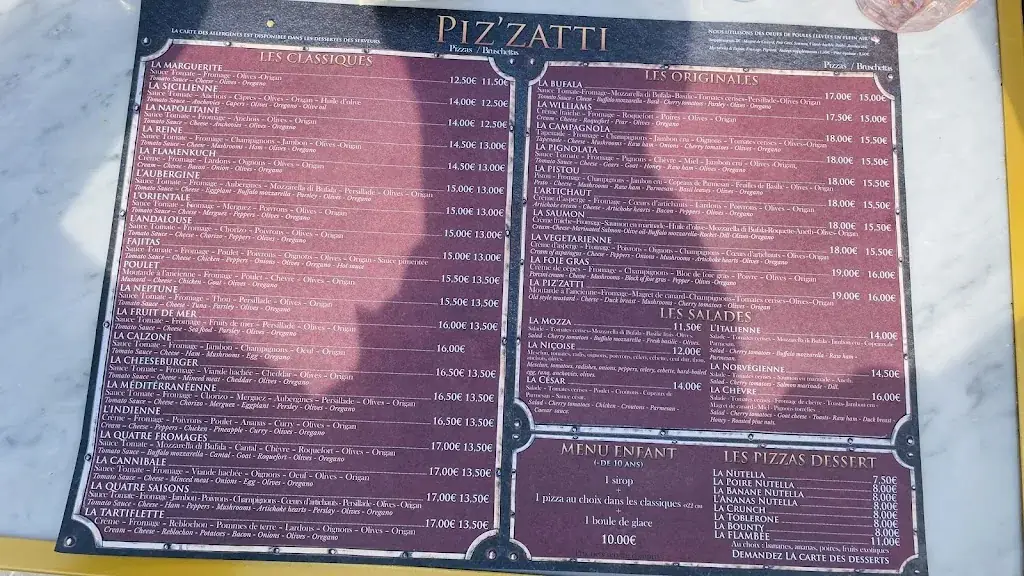 Menu_Piz'zatti - Restaurant - Boulangerie - Traiteur Italien à La Colle-sur-Loup_Colle-sur-Loup_image_1