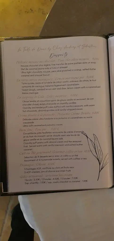 Menu_La Table de Domi by Chez Audrey et Sébastien_Vence_image_2