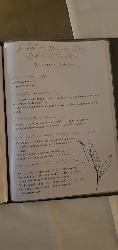 Menu_La Table de Domi by Chez Audrey et Sébastien_Vence_image_3