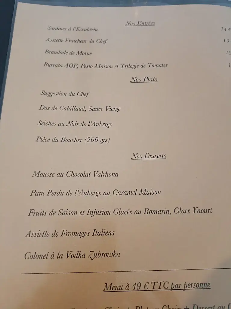 Menu_Auberge Sainte Marguerite_Garde_image_3