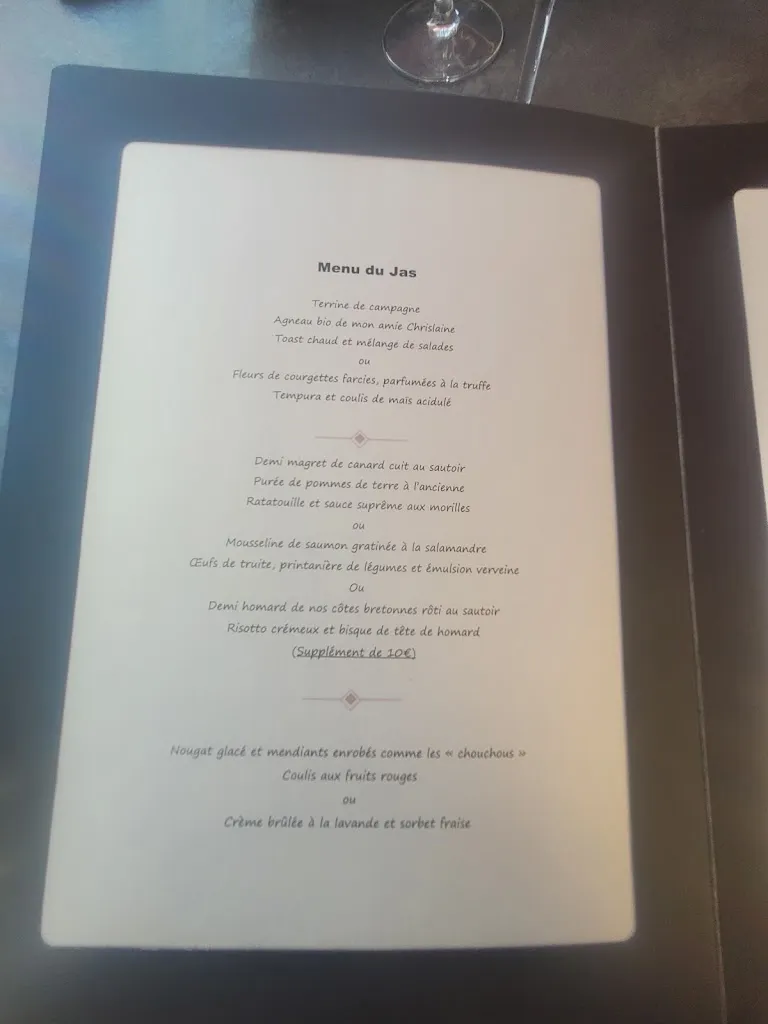 Menu_Le Jas Restaurant_Roque-d'Anthéron_immagine_2