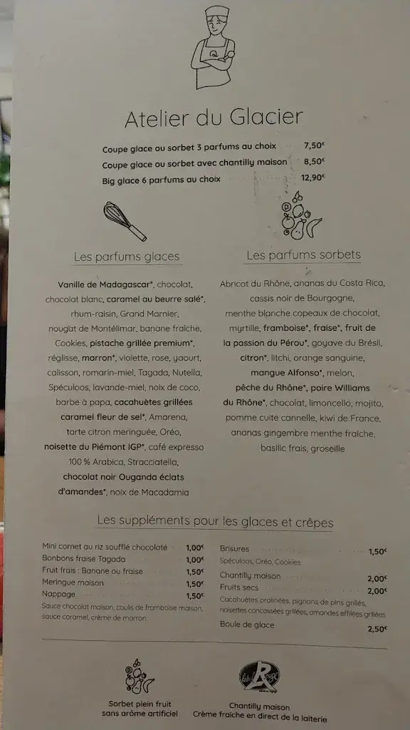 Menu_Glacier le Quillé_Roque-d'Anthéron_immagine_3