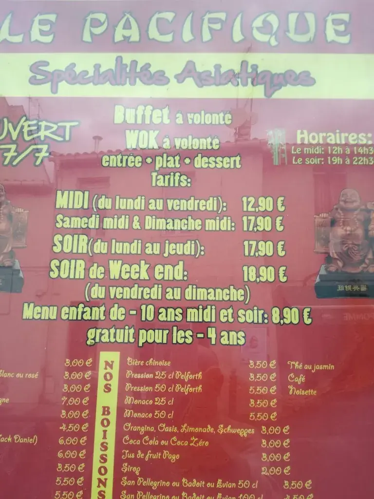 Menu_Restaurant Le Pacifique La Pomme 金蕟楼 特色中餐_Marseille_image_3