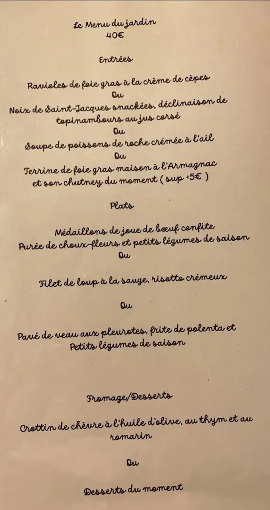 Menü_Le Jardin Provençal_Londe-les-Maures_Bild_1