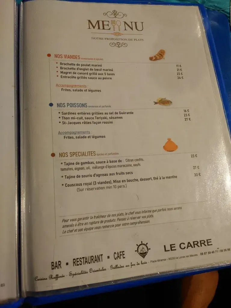 Menu_Le Carré du port_Londe-les-Maures_image_4