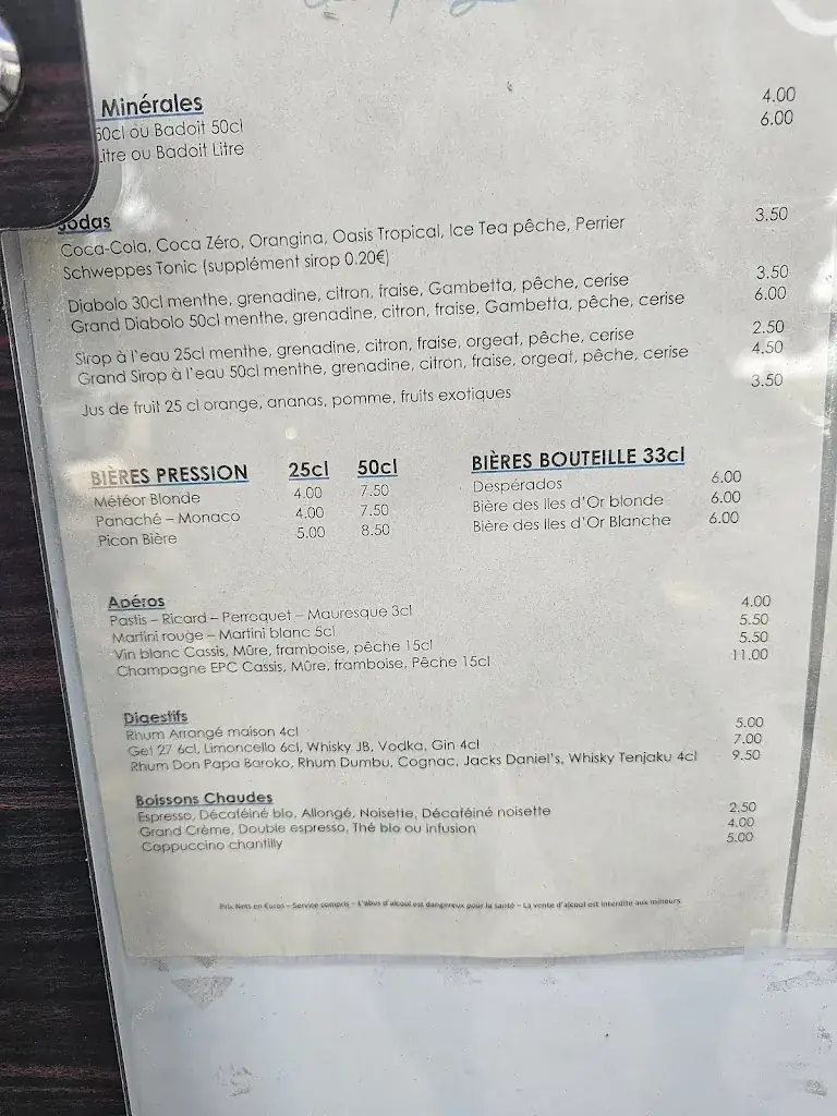 Menu_Côté Plage_Londe-les-Maures_image_1