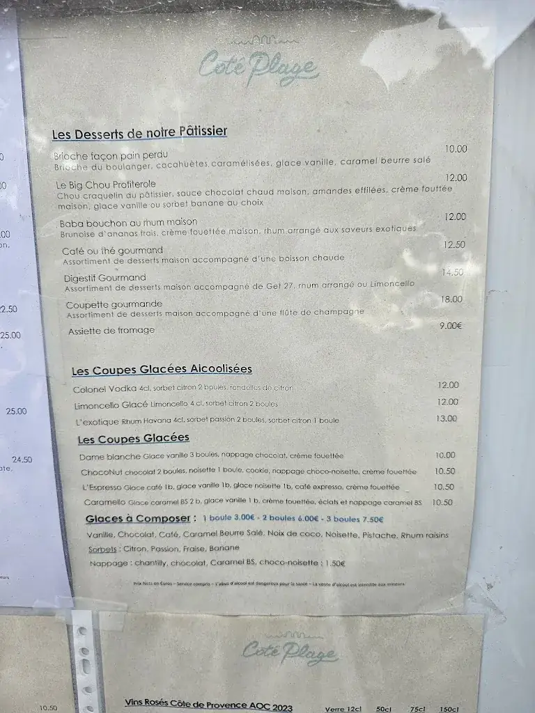 Menu_Côté Plage_Londe-les-Maures_image_4