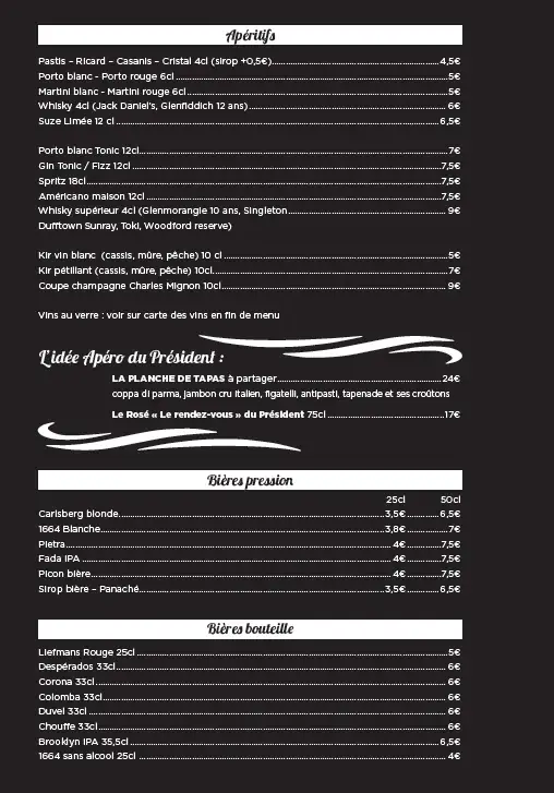 Menu_Le Président_Londe-les-Maures_image_1