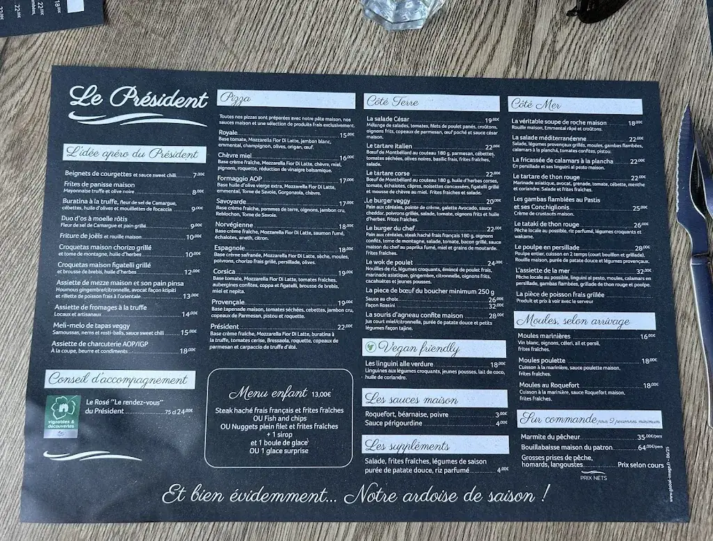 Menu_Le Président_Londe-les-Maures_image_2