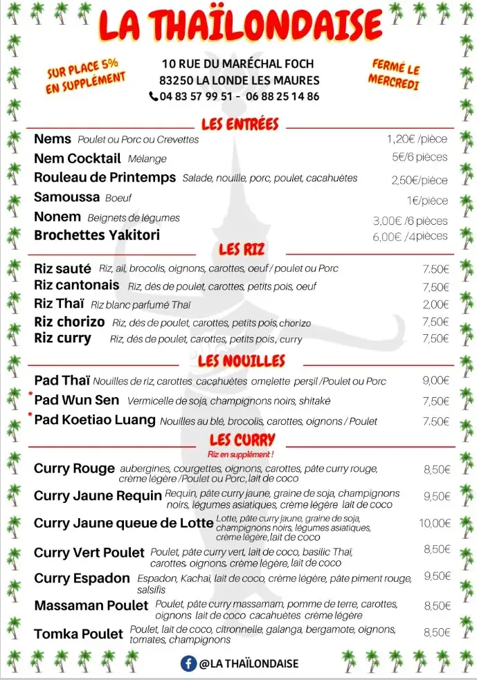 Menu_La Thailondaise_Londe-les-Maures_image_1