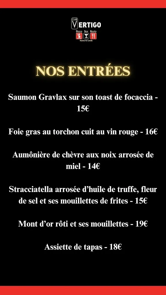 Menu_Le Vertigo Restaurant - Club_Londe-les-Maures_image_1